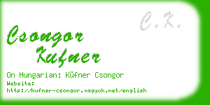 csongor kufner business card